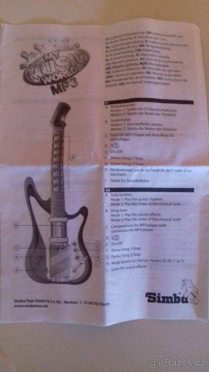 Elektronická kytara i pro MP3-jako nová - 4