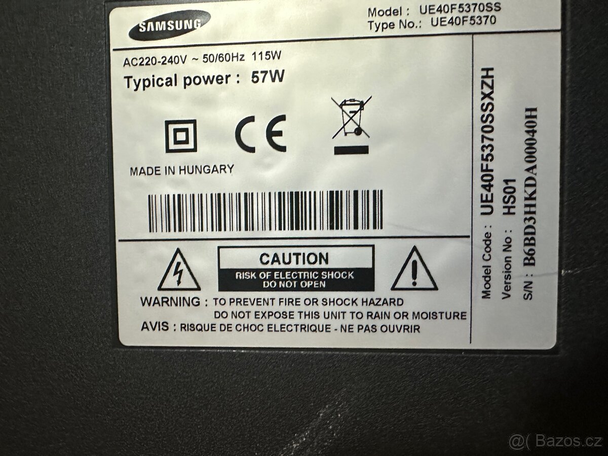 Samsung UE40F5370SS / 40” LED televize / Full HD - 4