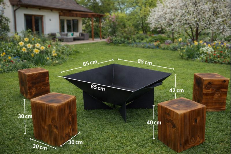 Ohniště + sedáky + opékáčky = doprava ZDARMA - 4