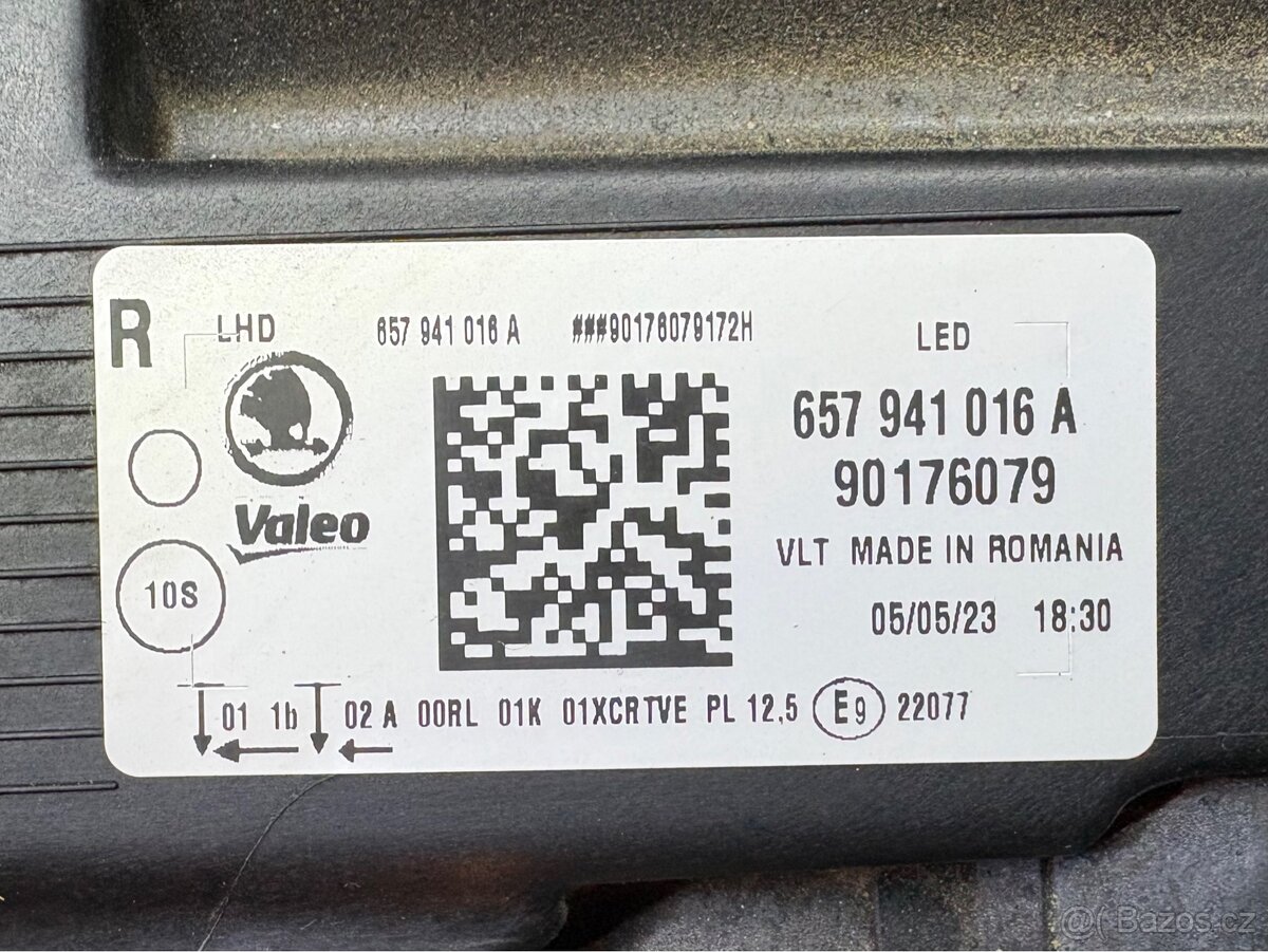Pravé světlo LED Škoda Scala (VAG 657 941 016 A) - 4