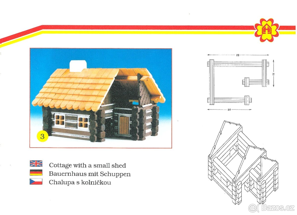 Dřevěná chaloupka 20 modelů - stavebnice - 4