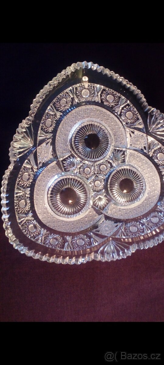 Skleněná broušená mísa Bohemia Crystal - 4