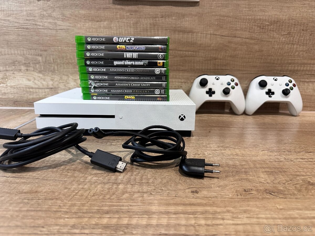 Xbox One S 1TB – skvělý stav, plná výbava + 2 ovladače + hry - 4