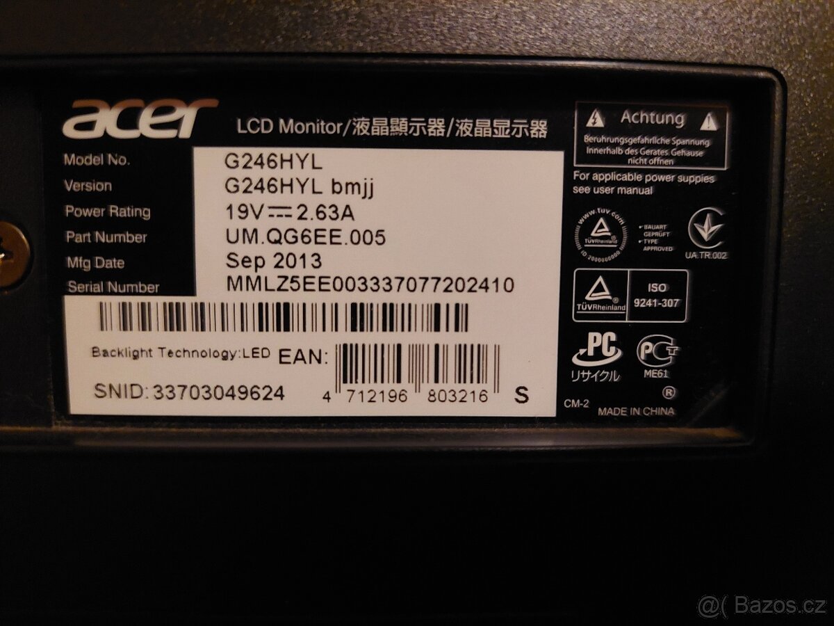 LCD monitor 24" Acer G246HYLBmjj - 4