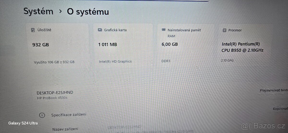 Starší Notebook HP - 4
