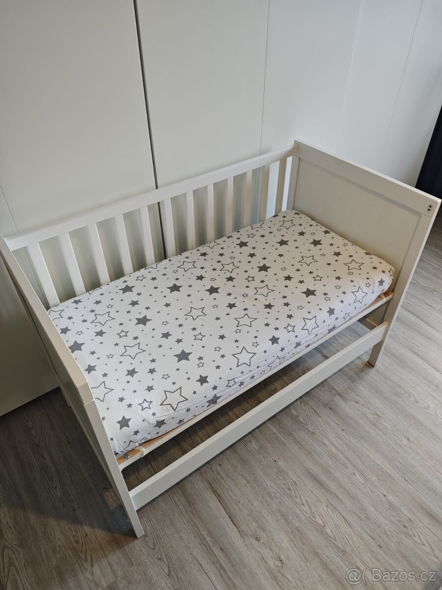 SUNDVIK Dětská postýlka, bílá, 60x120 cm - 4