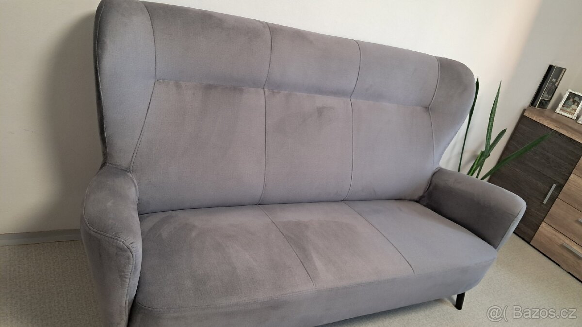 Troj sedak a křeslo šede barvi - 4