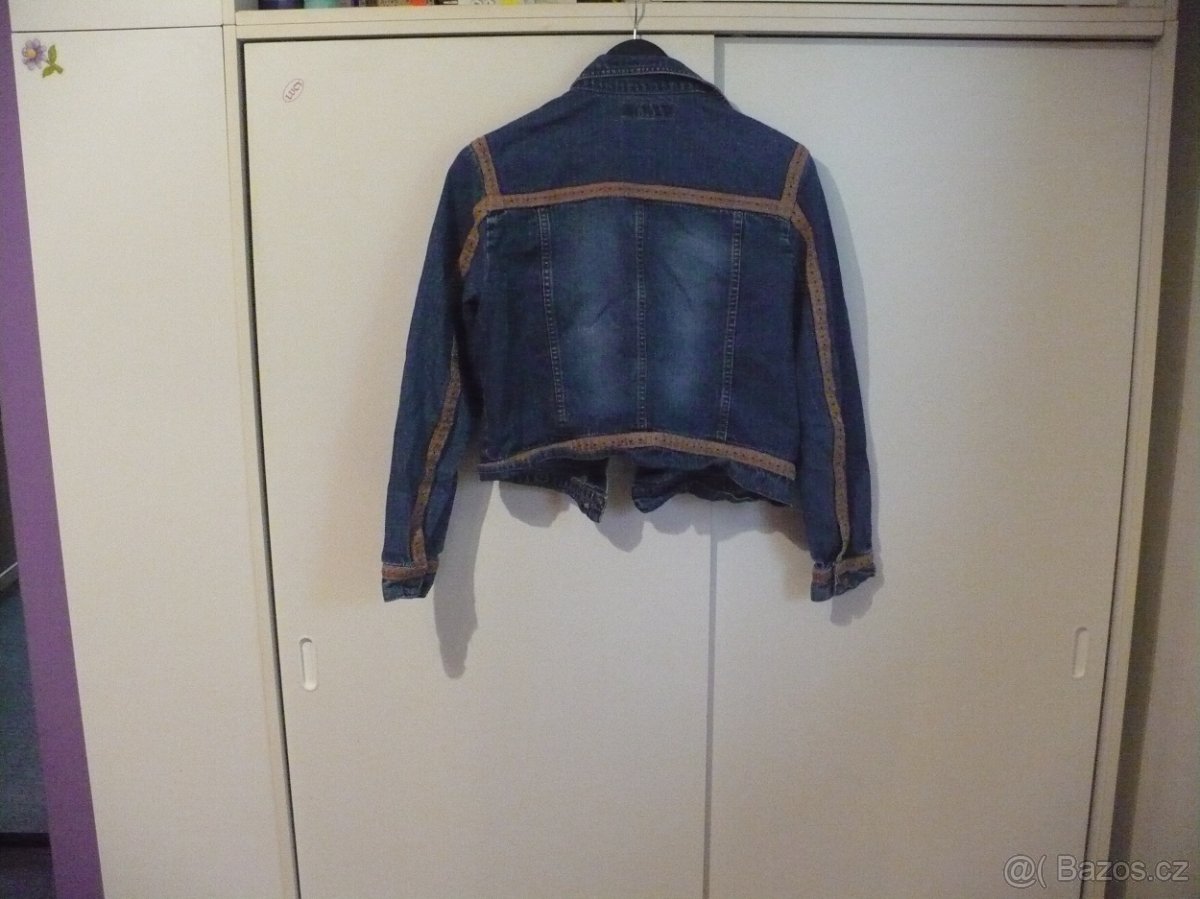 Dámská džínová bunda modrá - 4