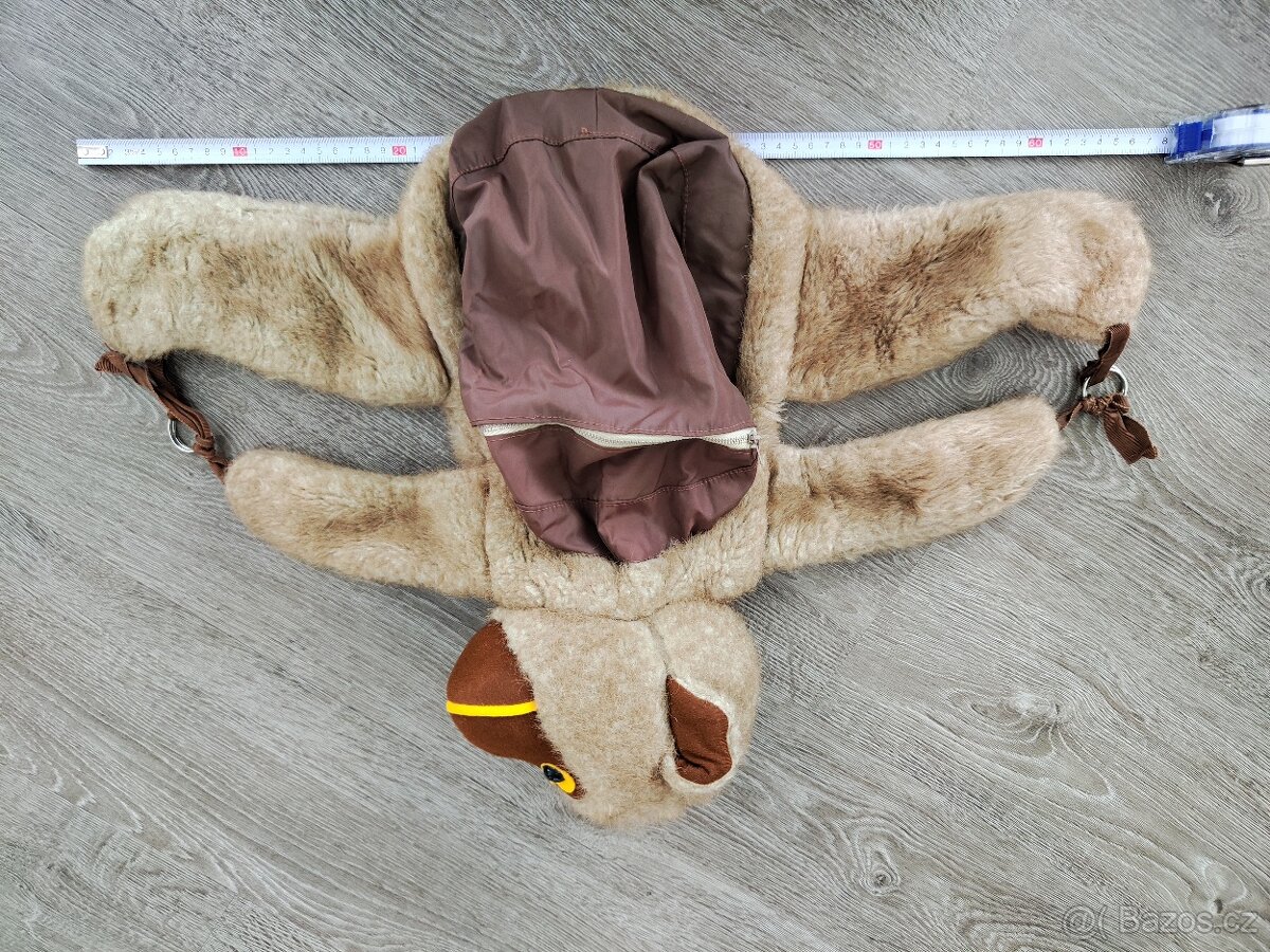 Starý baťůžek - plyšová opice - 4