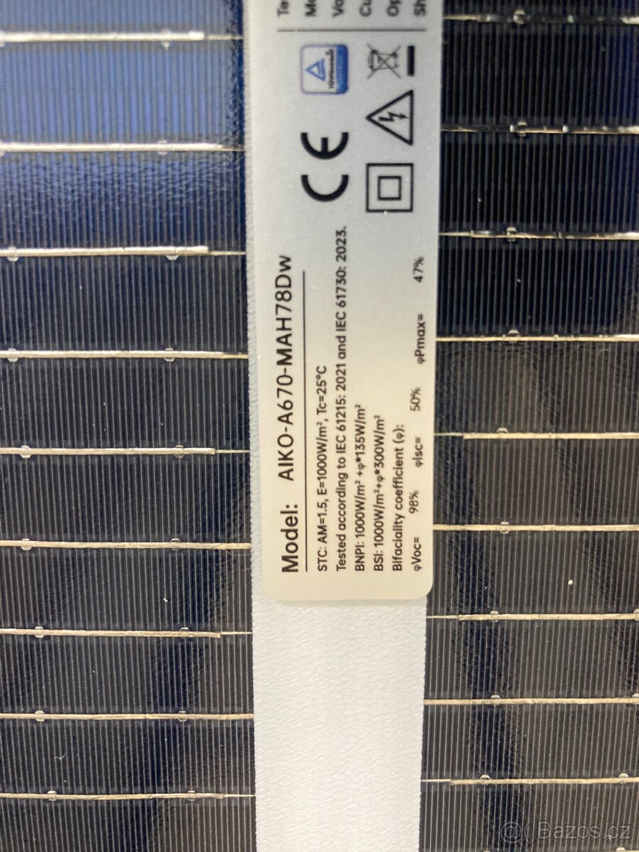Fotovoltaický panel aiko 780w - 4