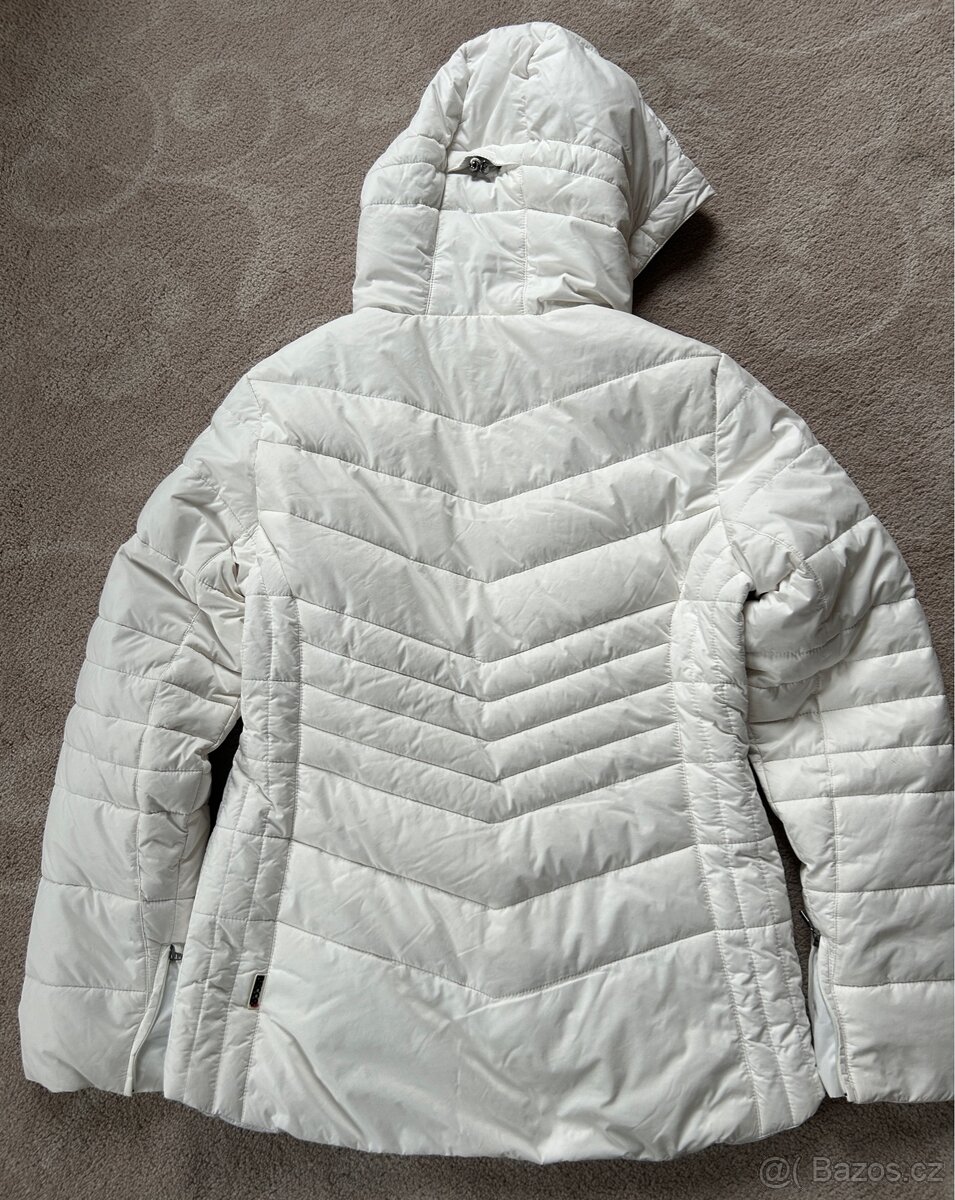 Krásná bílá bunda z husího a prachového peří vel. S - 4