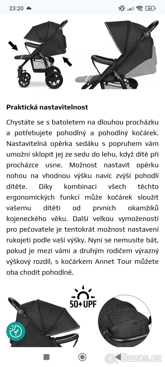 Sportovní kočárek Lionelo Annet Tour - 4