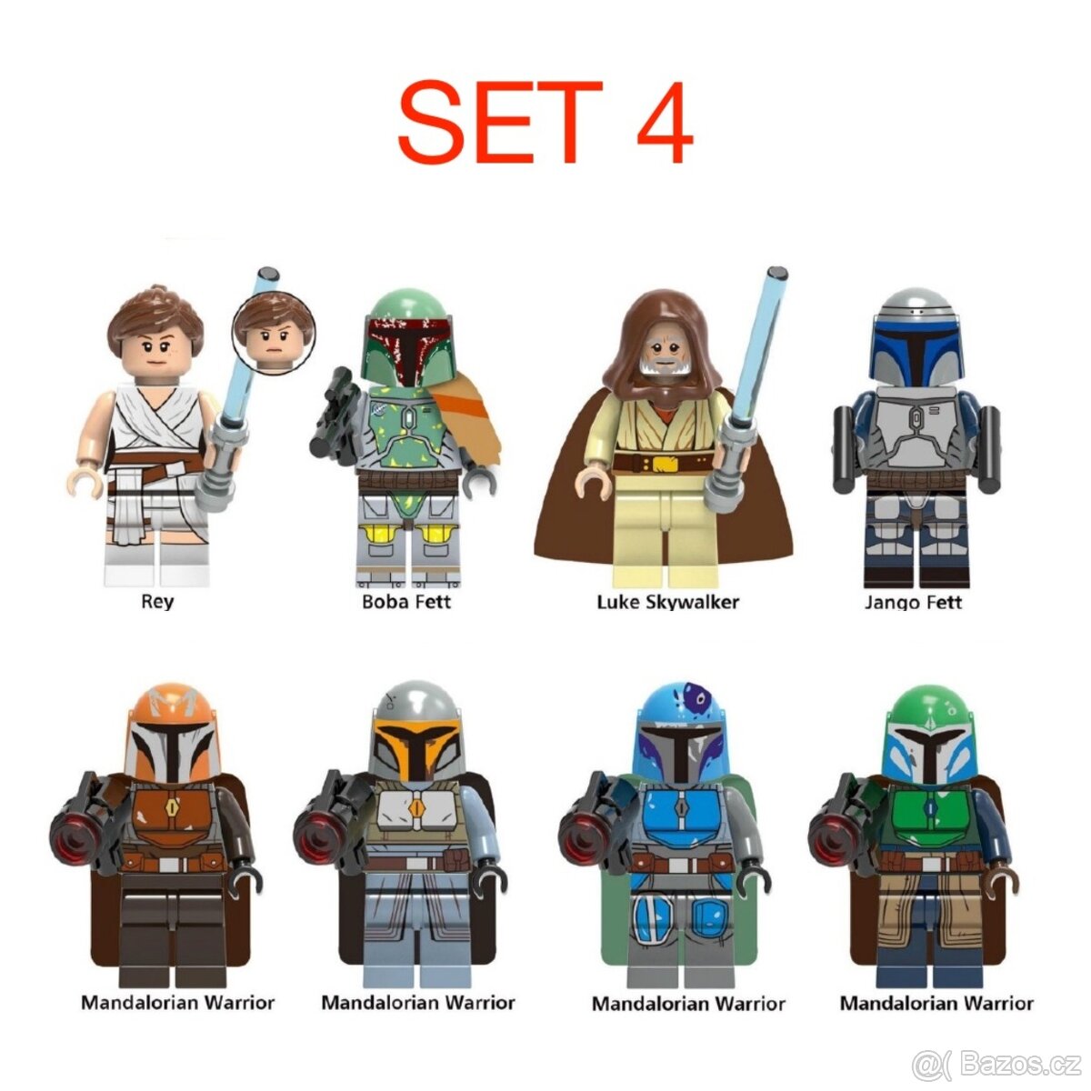 Rôzne figúrky Star Wars 3 (8ks) typ lego - nové - 4