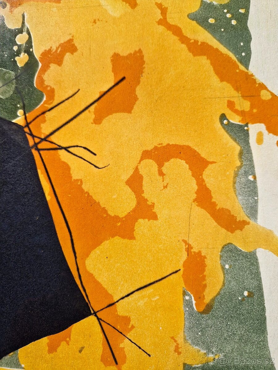 ALBERT MERZ - (Gravir na papieri), zarámované (abstrakt) - 4