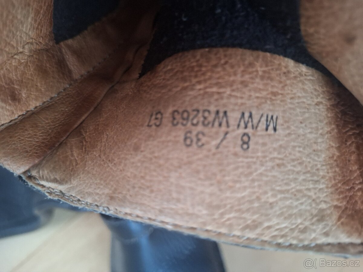 Kožené kozačky vel. 39 - 4