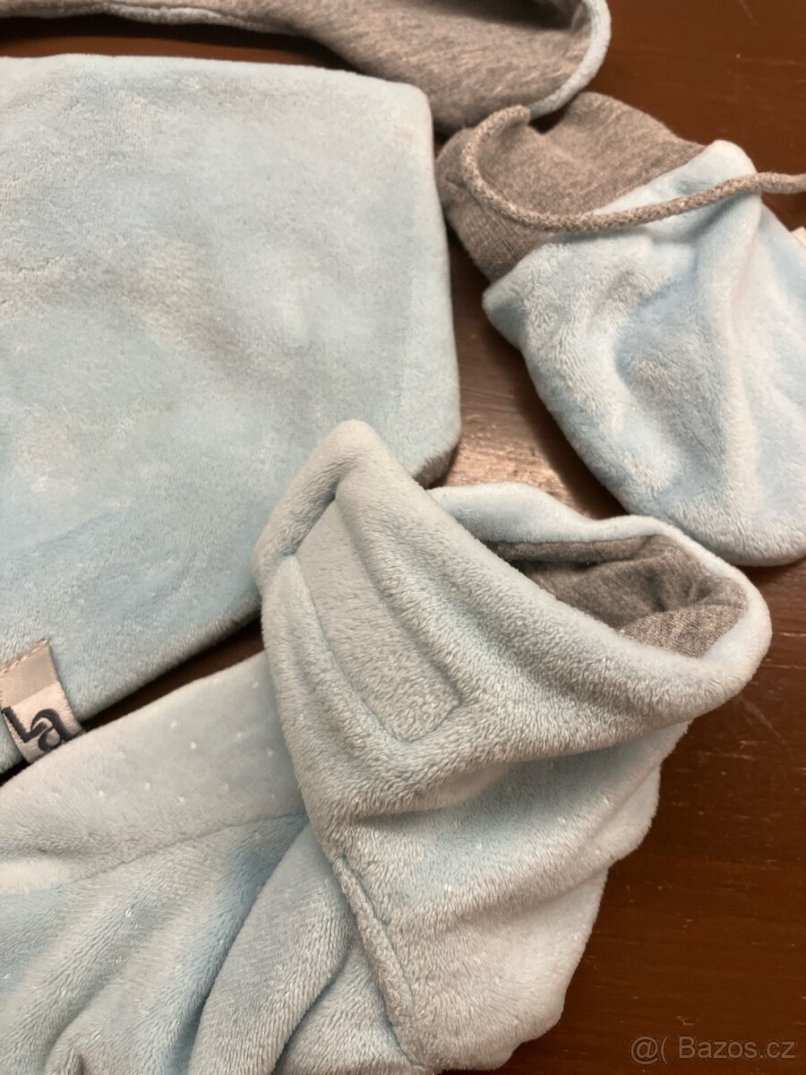 Zimní komplet Outlast - čepička, šátek, capáčky, rukavice - 4