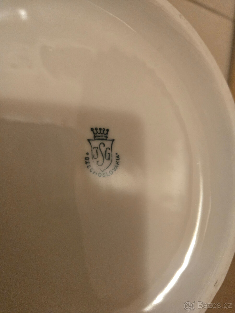 Starý porcelánový nočník JSG – Czechoslovakia (ČSR) - 4