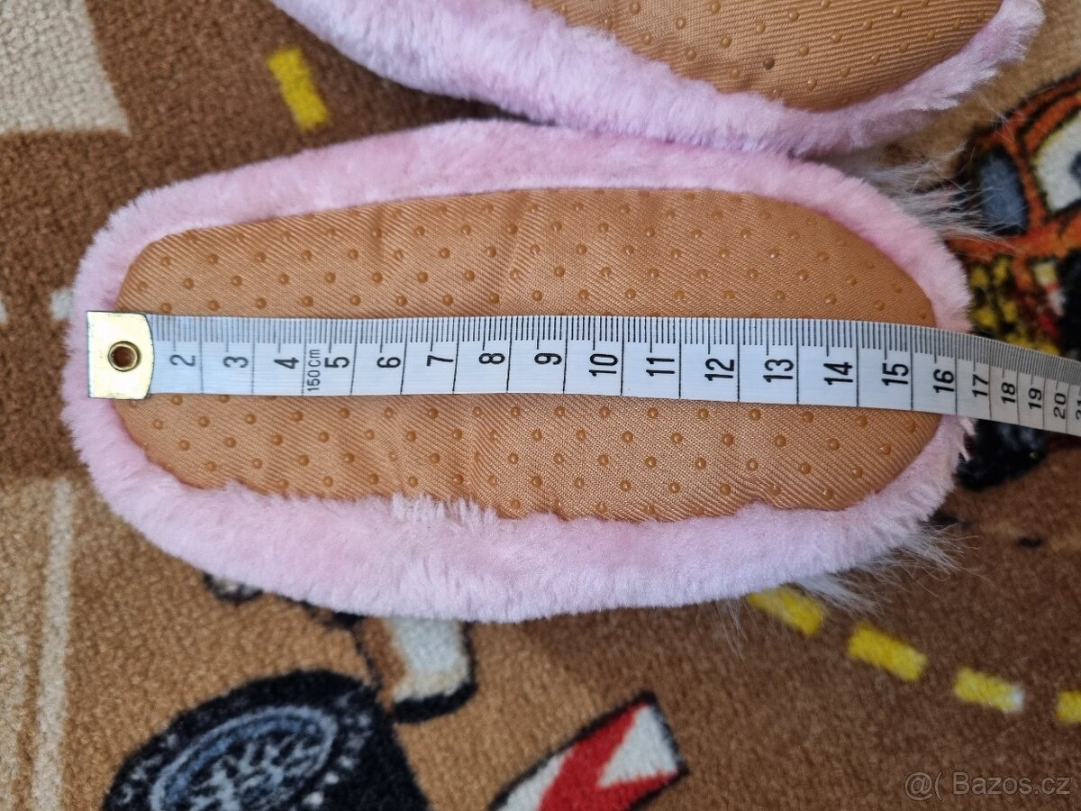 Dětské plyšové papuče NOVÉ 15,5 cm - 4