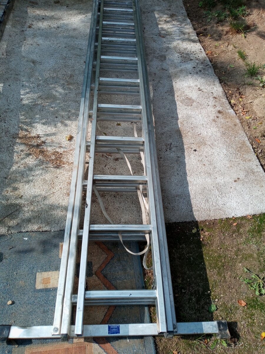 Proteco - Trojdílný hliníkový žebřík 3x11 příček - 4