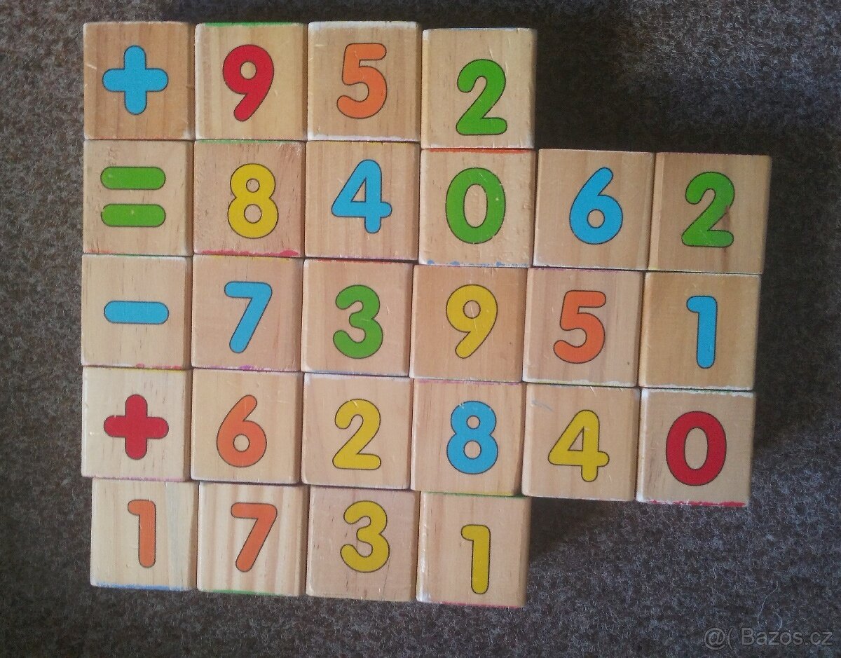 Dřevěné kostky pro děti Mix na stavění a skládání Dětské hry - 4