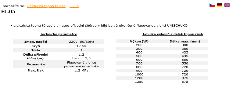 Elektrické topné těleso se zástrčkou Tradeko EL.05 300W - 4