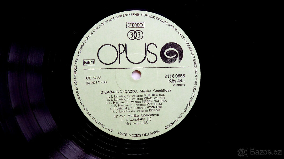 B355_ LP gramo deska, M. Gombitová, „Dievča do dažďa - 4