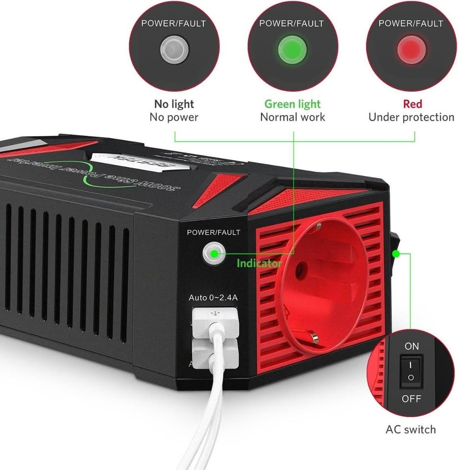 Měnič napětí střídač Bestek 300W - 4