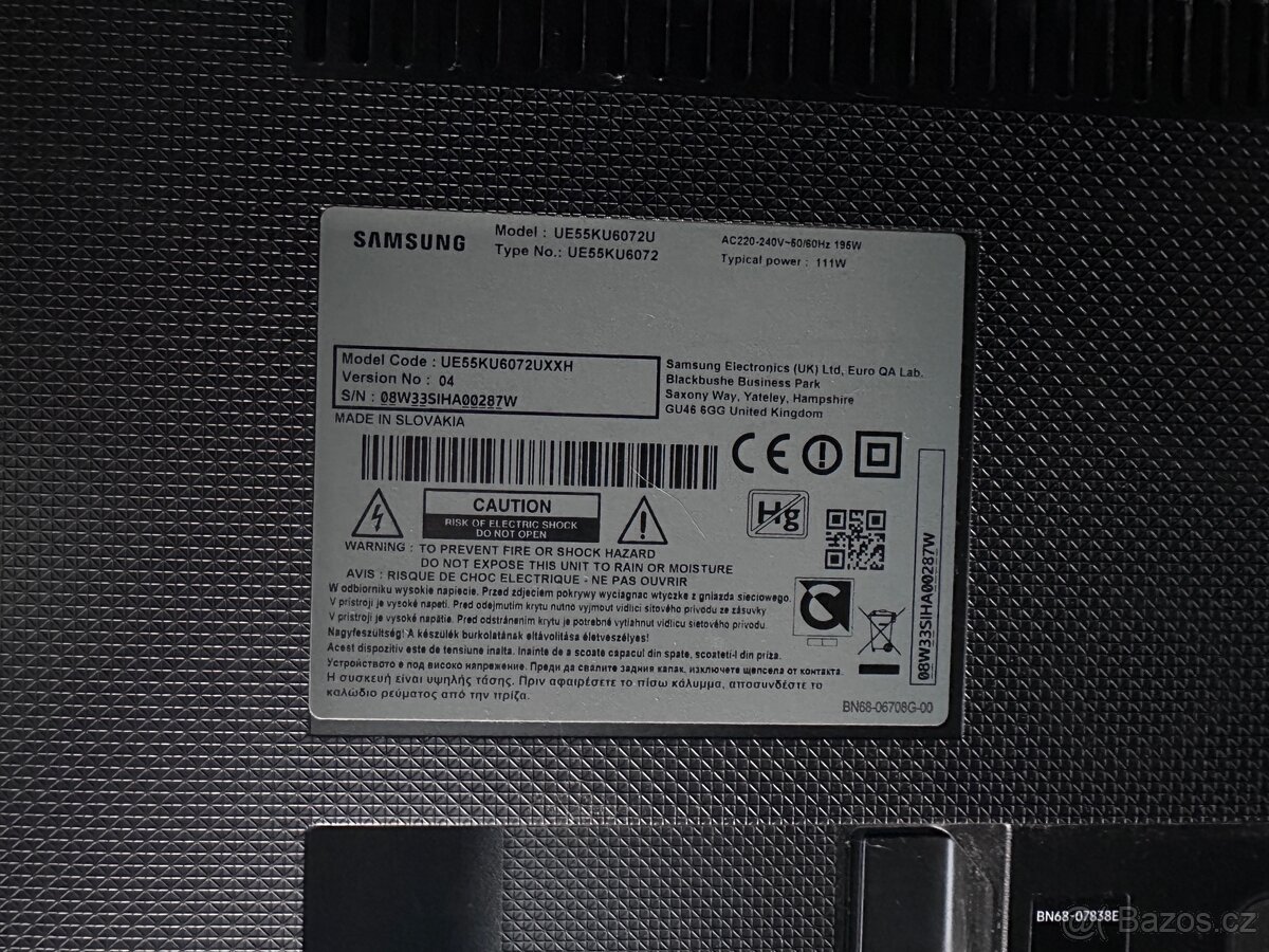 Televize Samsung 55" 4K UltraHD, SmartTV - 4