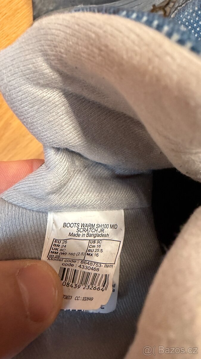 Dětské zimní boty, sněhule SH 100 Decathlon VEL 26 modré - 4