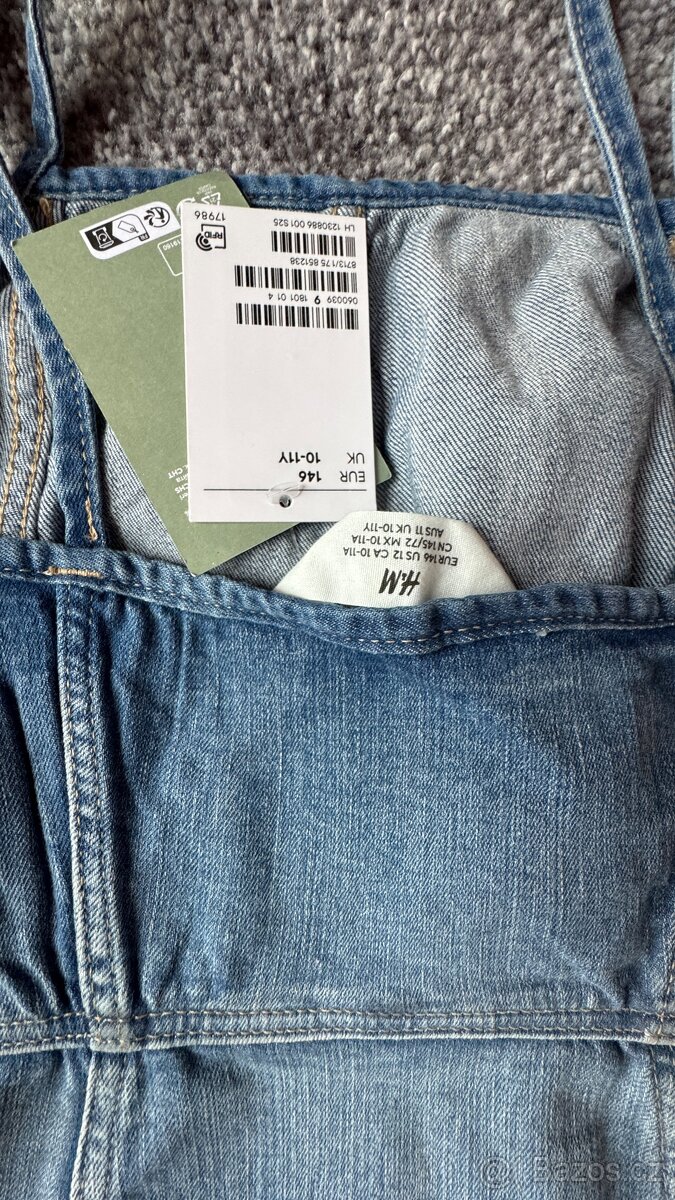 H&M džiínové šaty 134 nové - 4