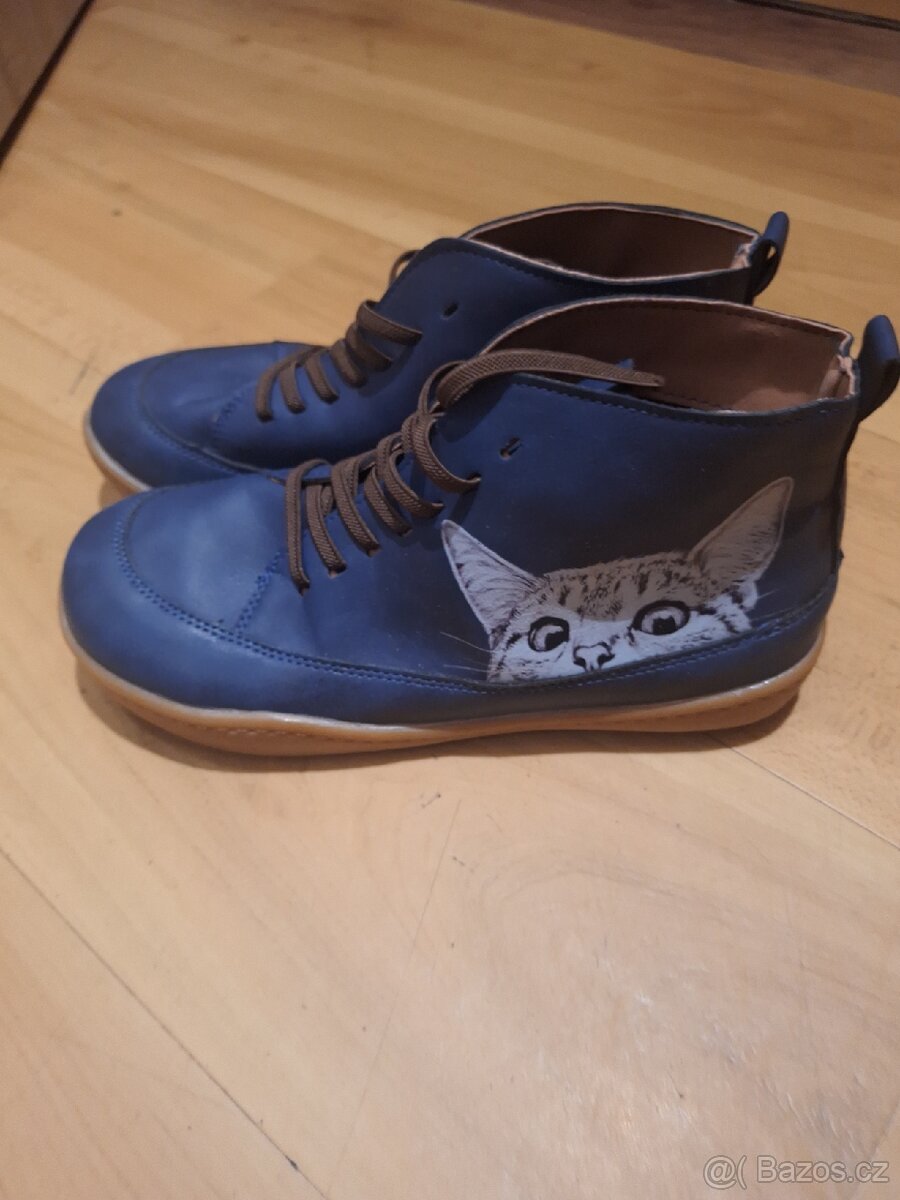Kotnickove kozene boty c.38 - 4