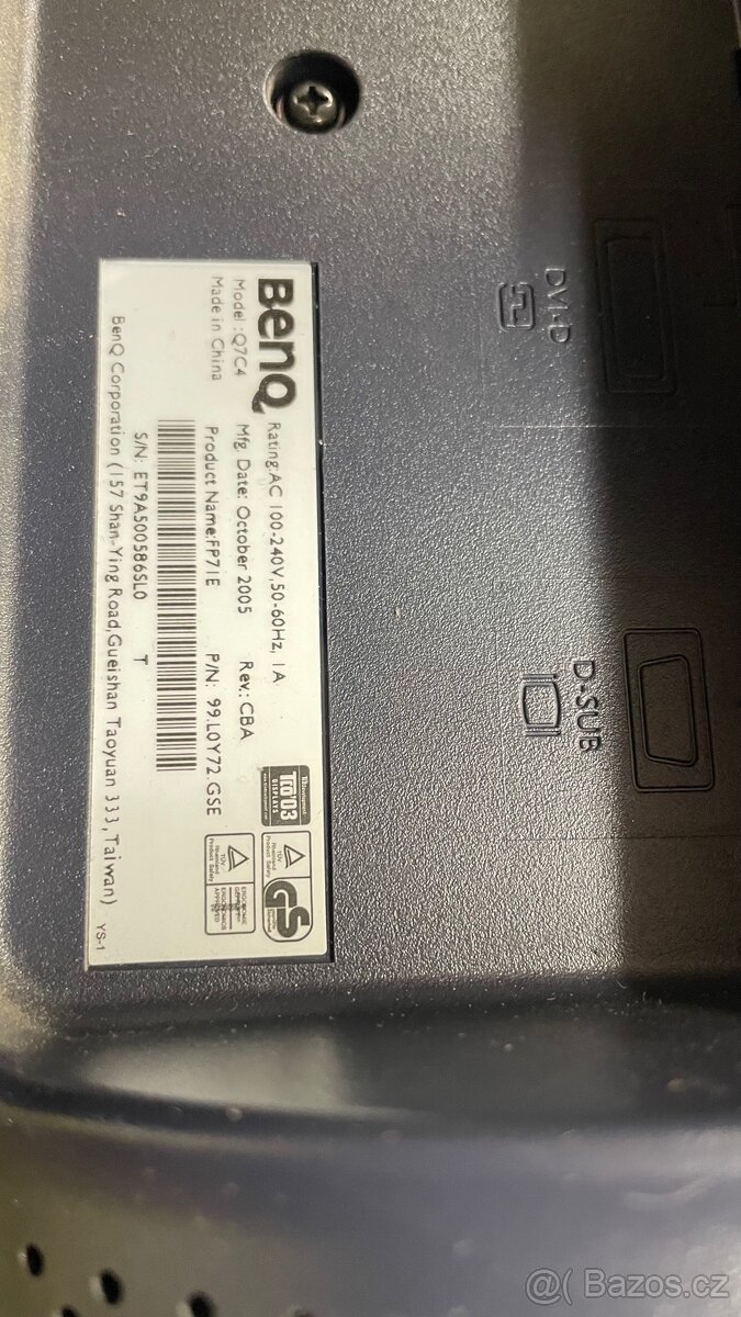 LCD monitor Benq 17 s reproduktory - 4