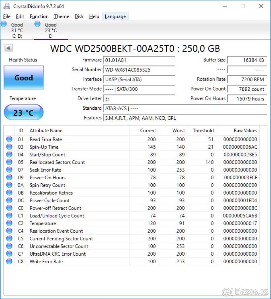 Pevnéhý disku HDD 250GB - 4
