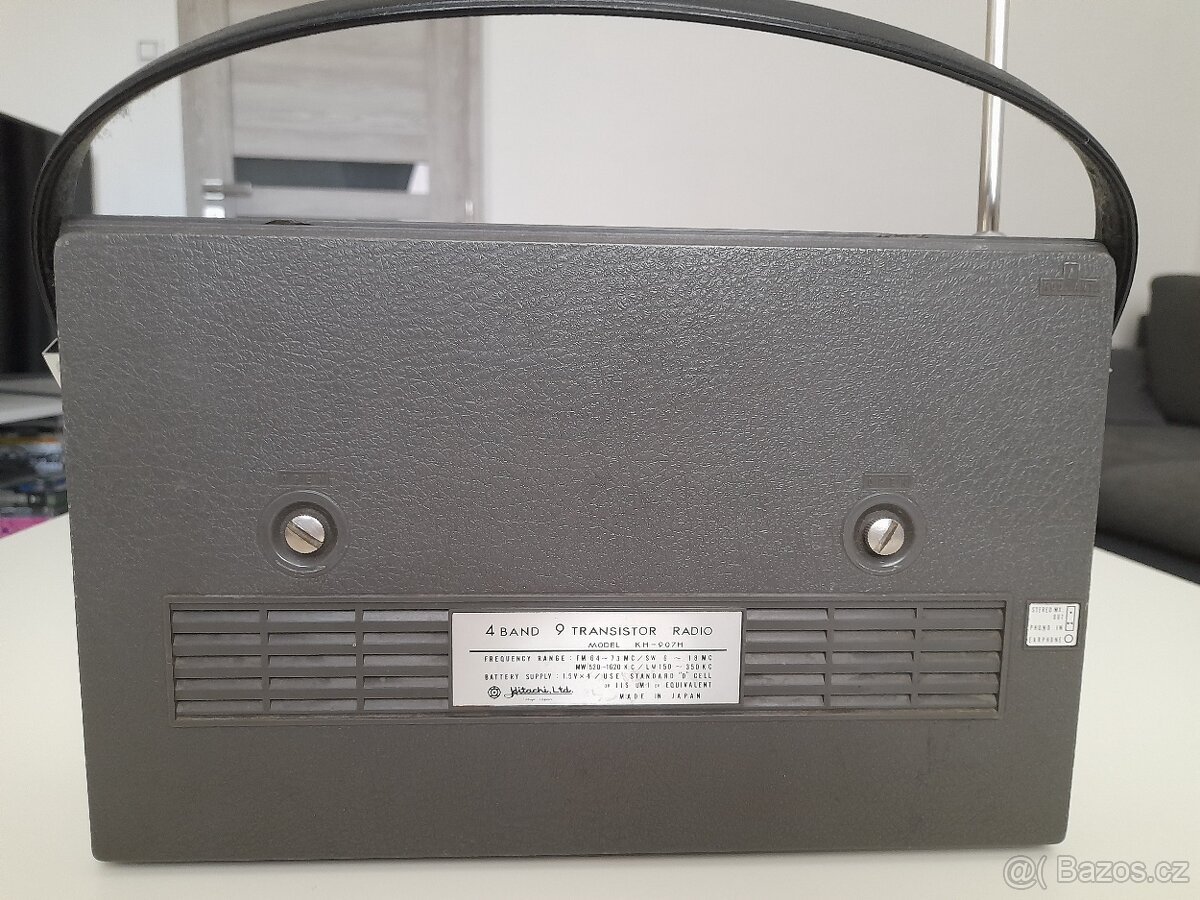 RÁDIO HITACHI KH-907H+ORIGINÁLNÍ KRABICE 1966 - 4