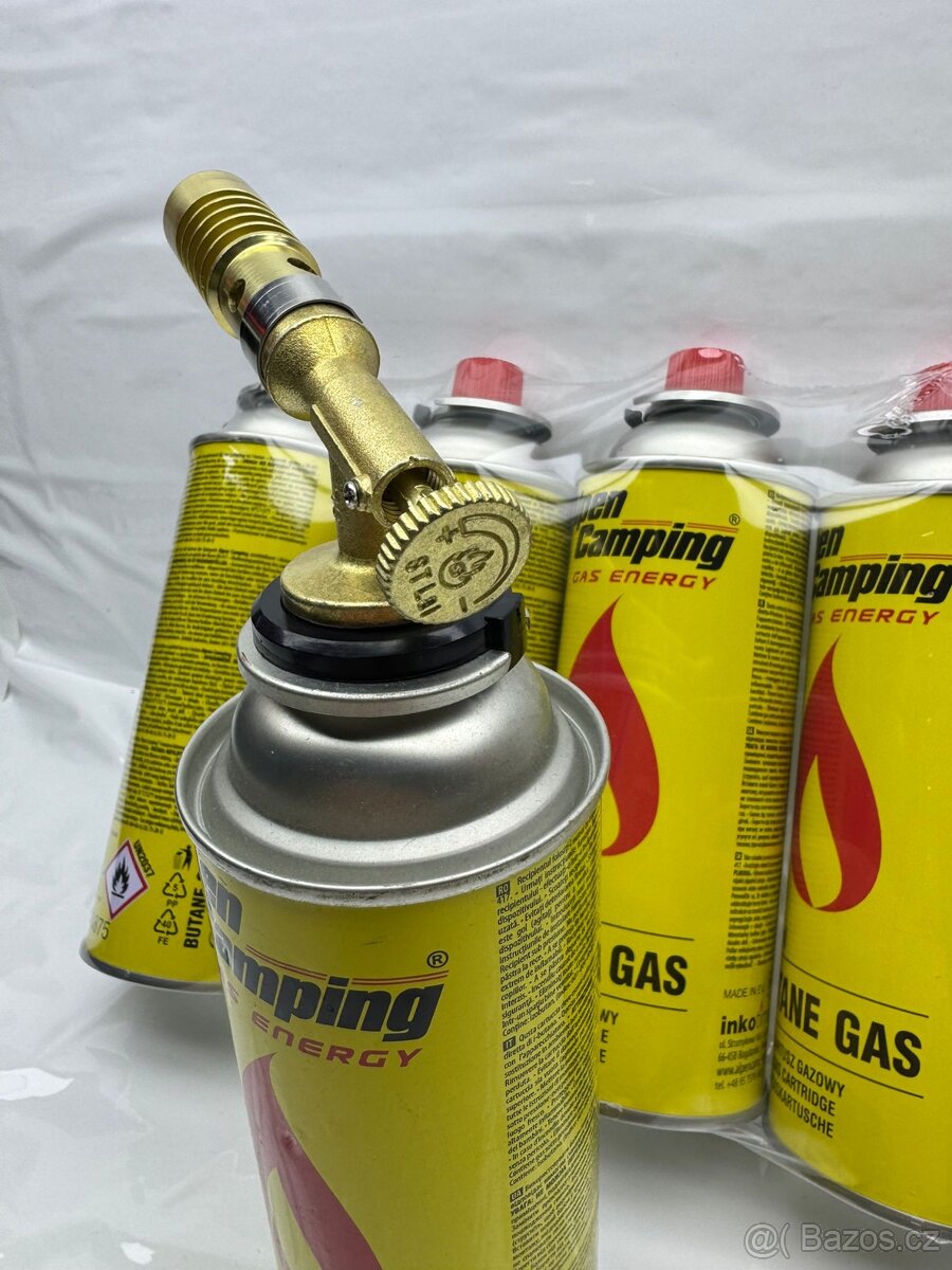 Mosazný hořák + 4x kartuš - 4