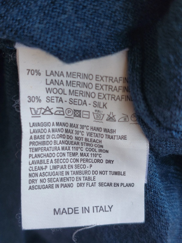 Pánský svetr - merino hedvábí - Andrea Fenzi - vel. 56 - XL - 4