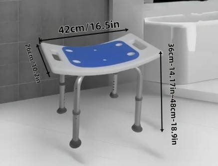 Hliníková nastavitelná sprchová stolička - 4