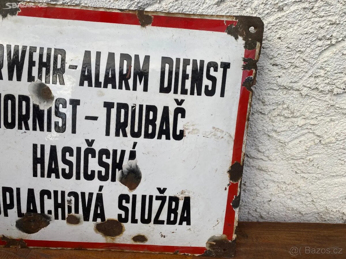 Stara cedule, protektoratni dvojjazycna - 4