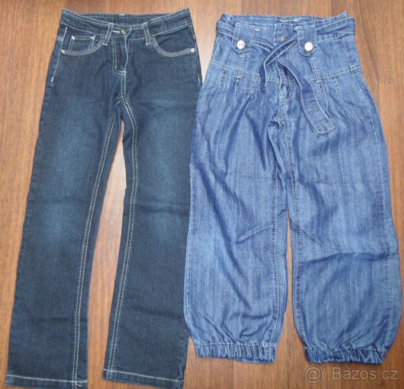 dívčí kalhoty vel.128 - 4