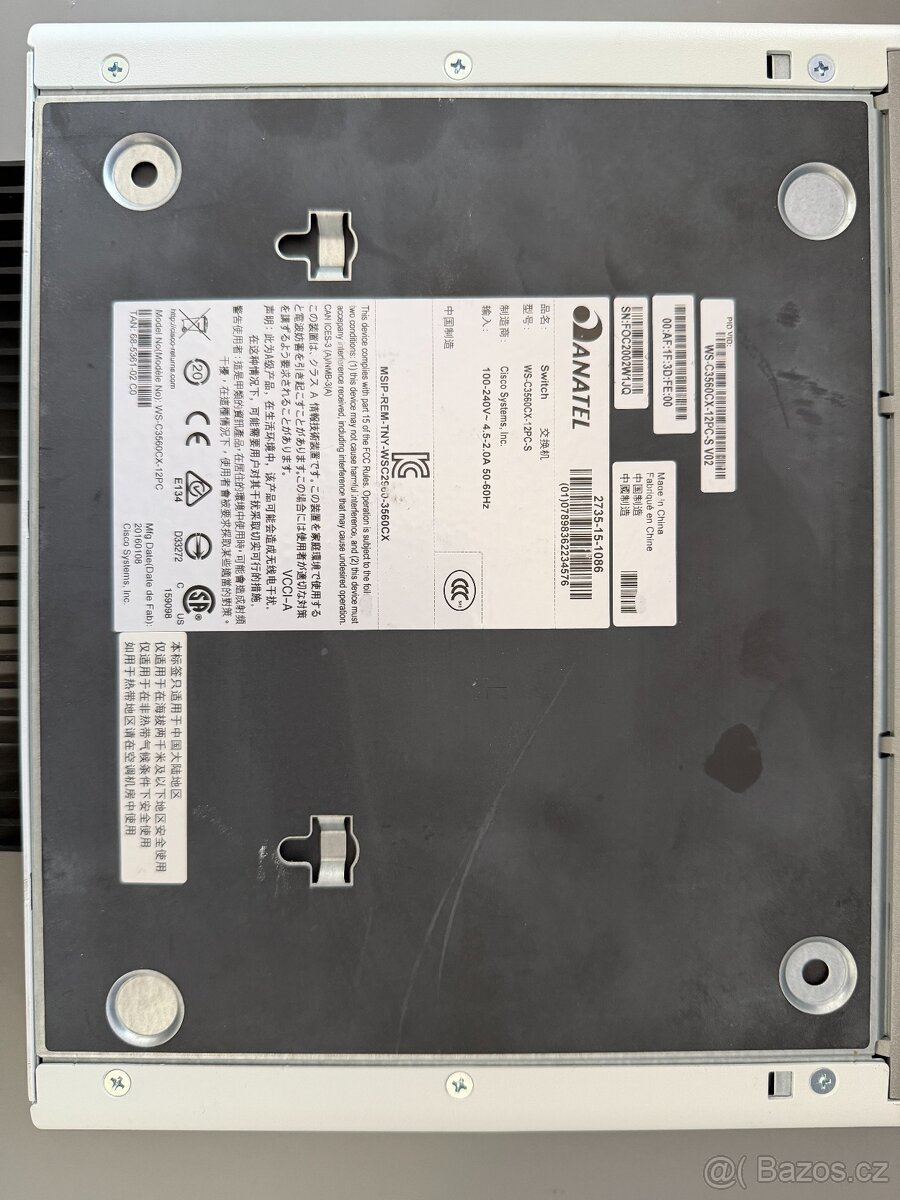 Switch Cisco 3560CX-12PC-S (PoE+ 240W) + SFP - 4