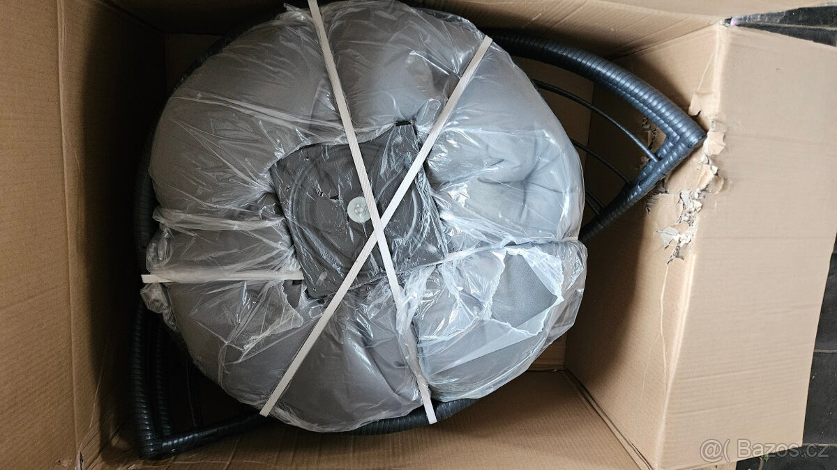 Tectake Křeslo zahradní Gargano, ratan, černá - 4