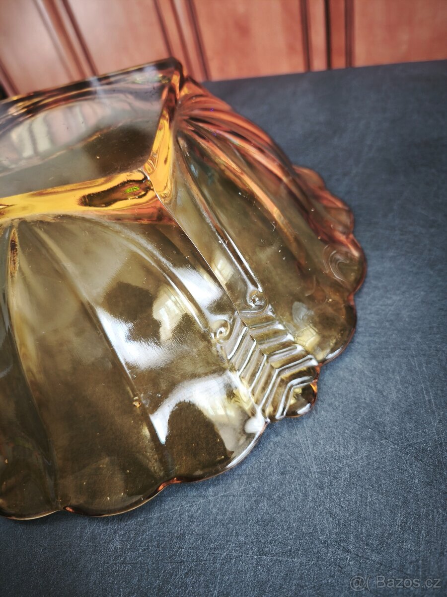 Stará skleněná miska. - 4