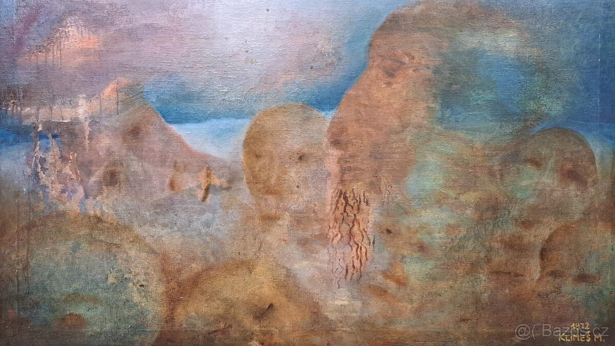 Velký obraz - Milan Klimeš 1972 - olej plátno 6789 - 4