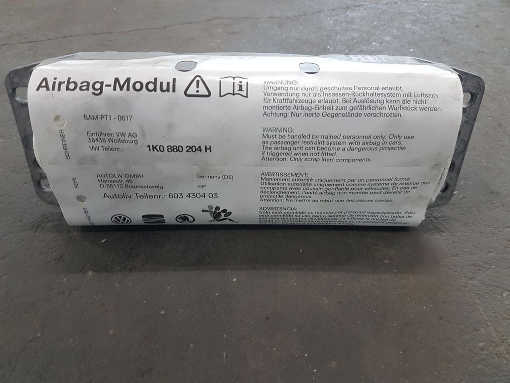 Airbagová sada s palubní deskou Škoda Octavia II - 4