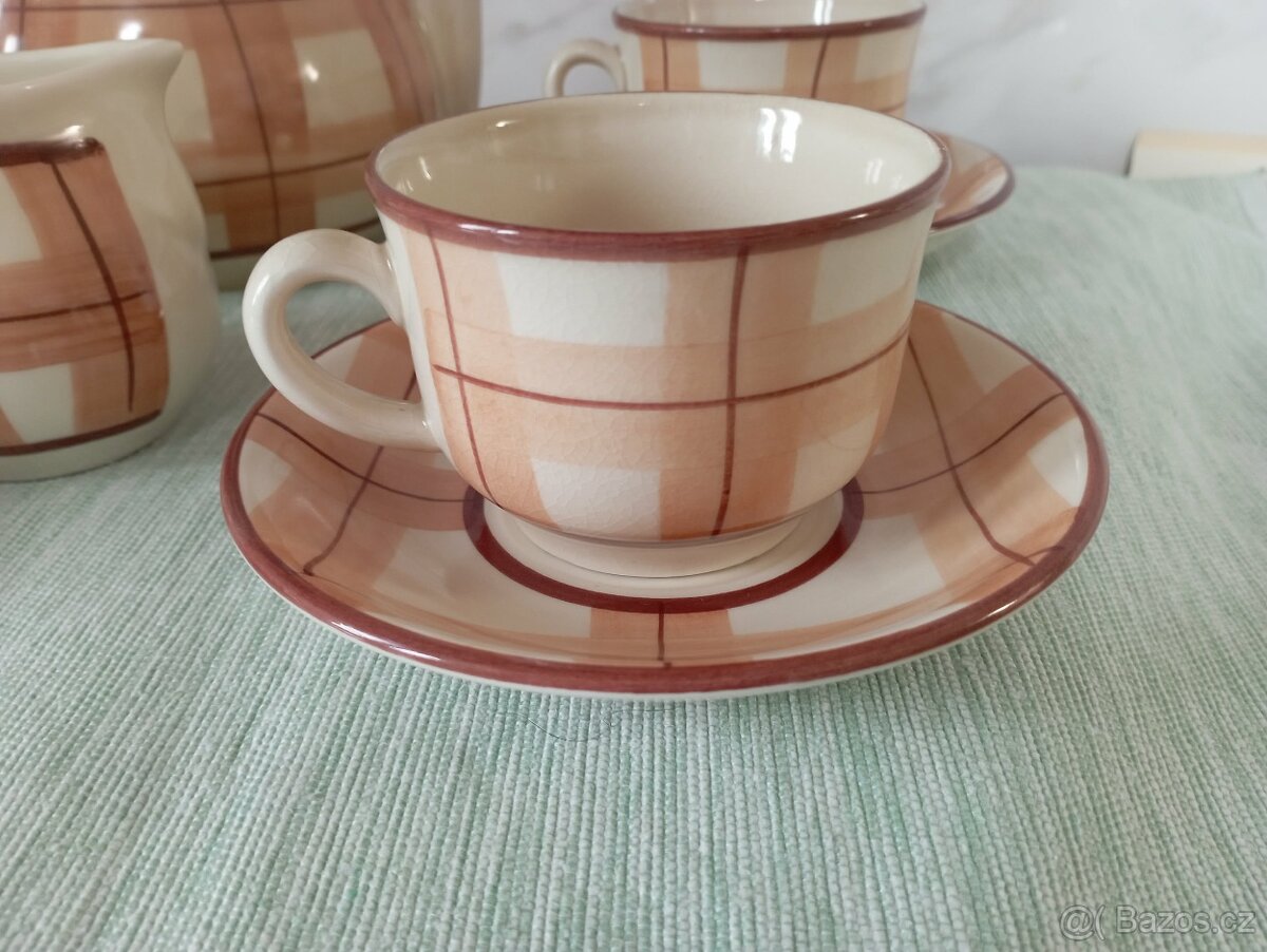 Starý čajový servis Ditmar - Urbach, kompletní sada - 4