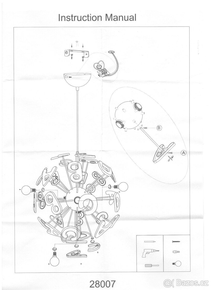 Lustr s písmeny do dětského pokoje průměr stínidla 44 cm - 4