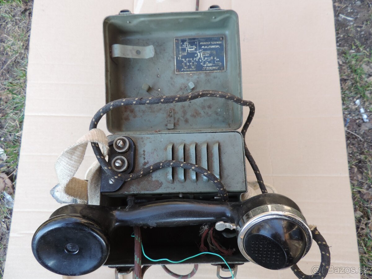Válečný polní telefon Ericson, ruský, rarita. - 4
