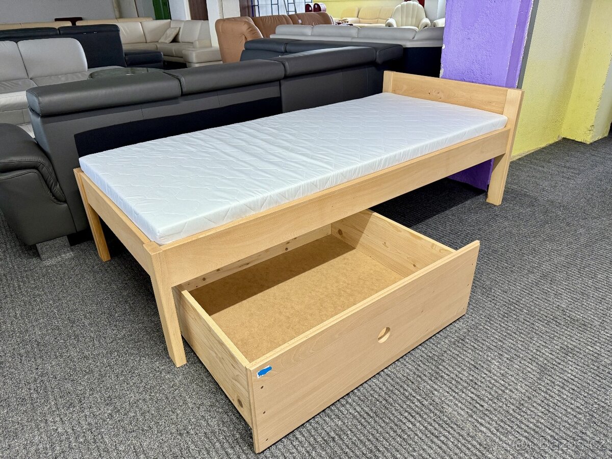 Postel - zvýšená - masiv buk - 4