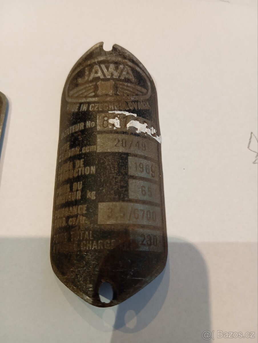 Štítky TP Jawa ČZ - 4