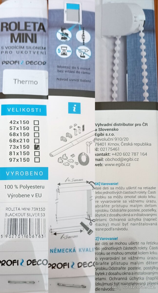Thermo roleta reflex béžová 73x150 cm - 4